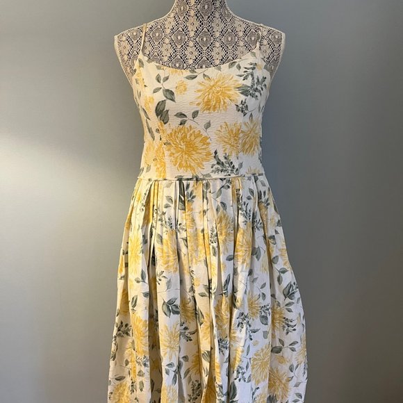 Rare Gal Meets Glam Abigail Dress Yellow Floral - Picture 1 of 5